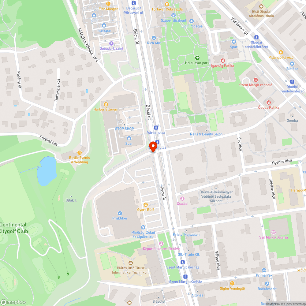 Döccenő a Bécsi út - Váradi utca kereszteződésben bejelentés helye