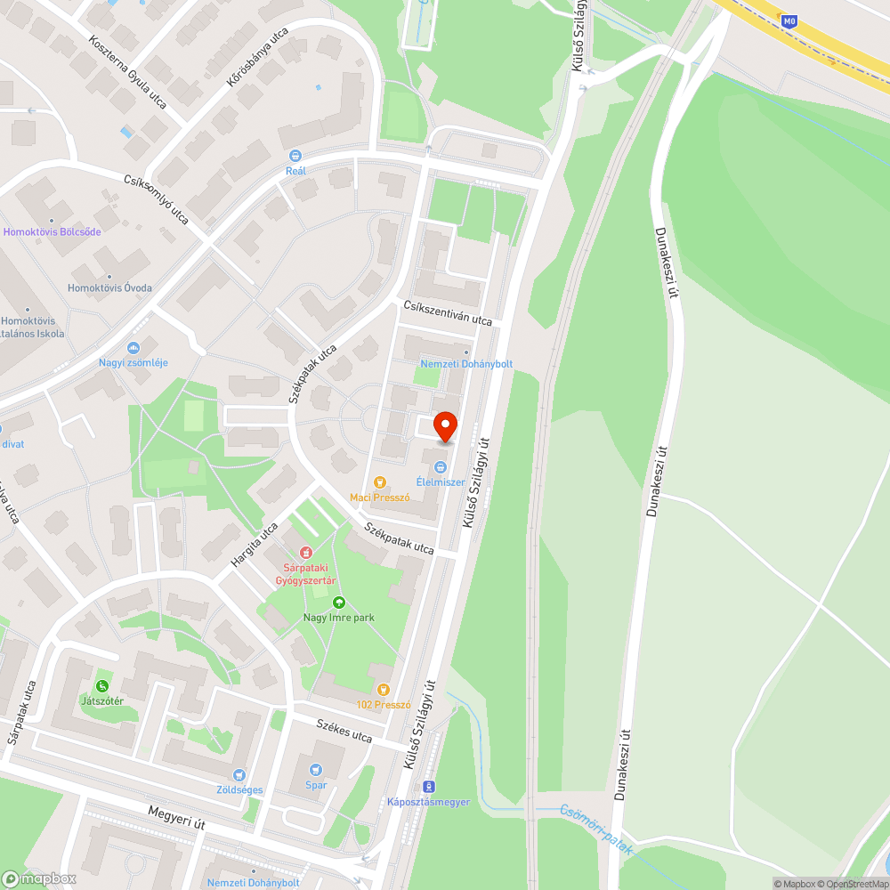 Kiégett izzó bejelentés helye