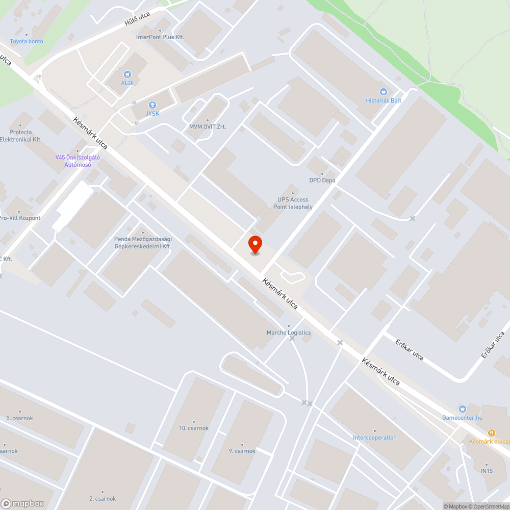 Elhanyagolt parkoló bejelentés helye