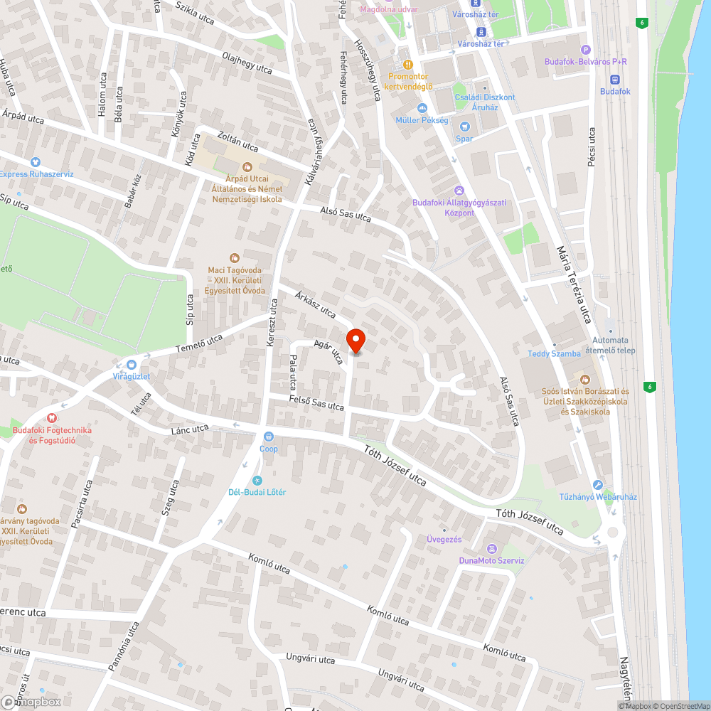 Kiégett lámpa -  Árkász utca Budafok bejelentés helye