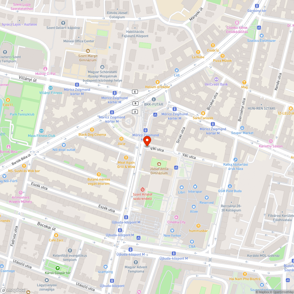 Járdahiba bejelentés helye