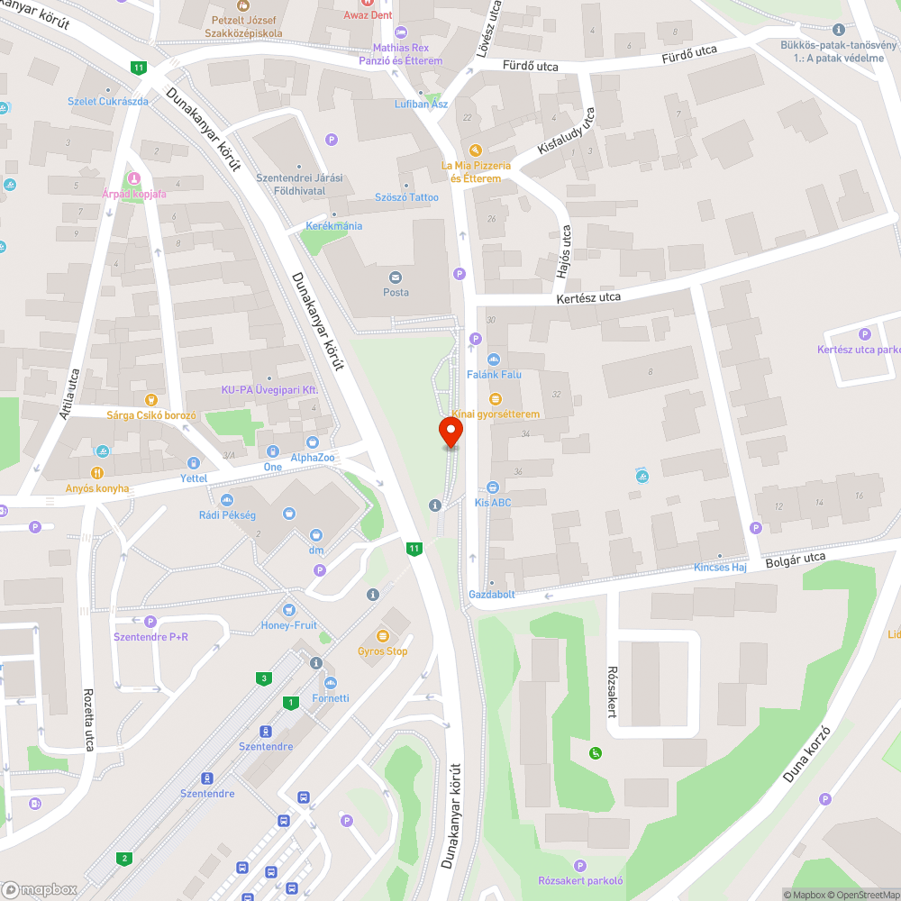 A térkő süllyed bejelentés helye