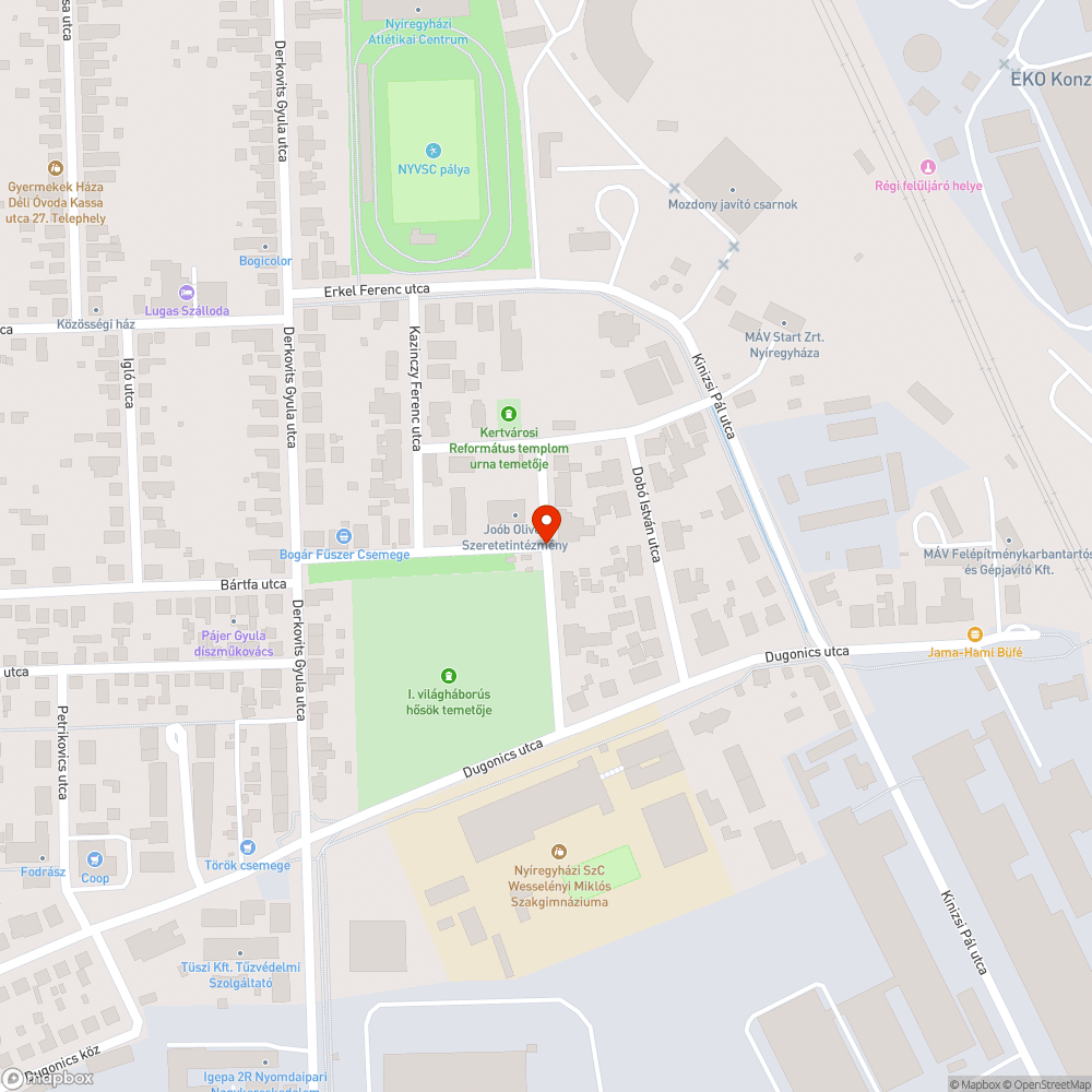 Földút a városban bejelentés helye