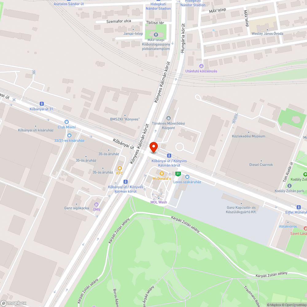 vízelvezetési probléma a bicikliúton bejelentés helye