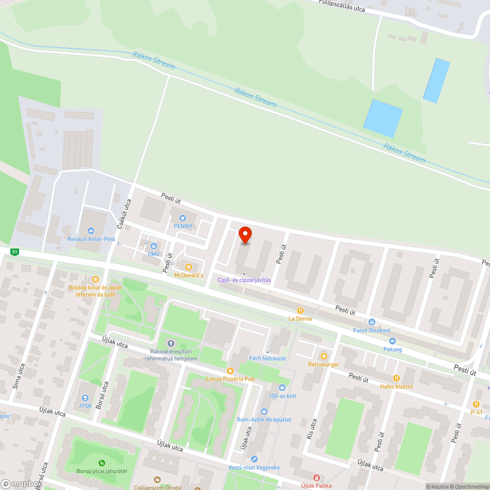 Volanbusz /kamion parkolas bejelentés helye