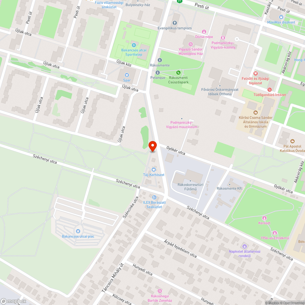 Megdőlt oszlop bejelentés helye