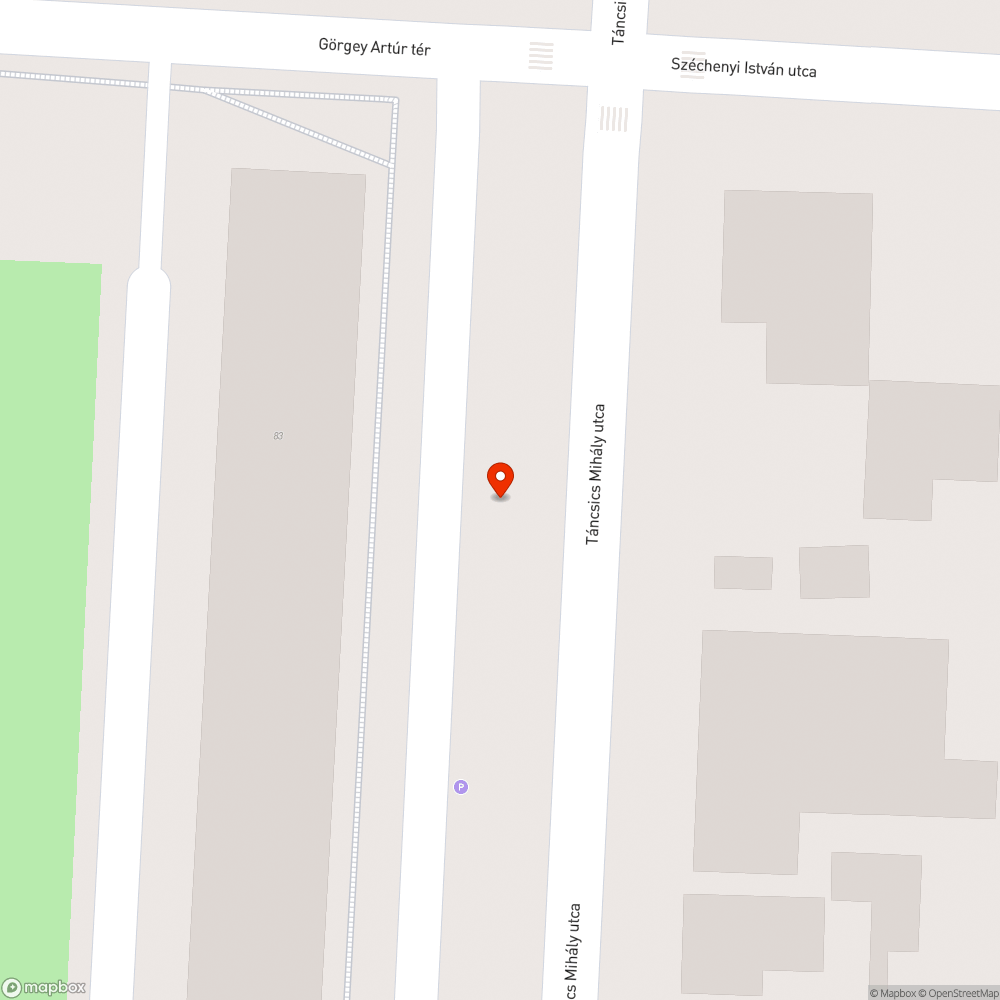 Használhatatlan parkoló - Táncsics Mihály utca bejelentés helye