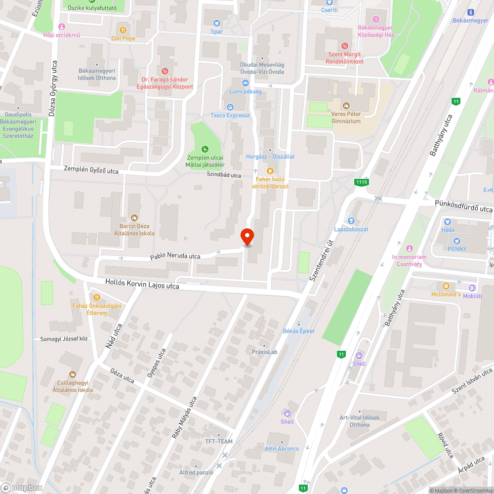 Kátyú bejelentés helye