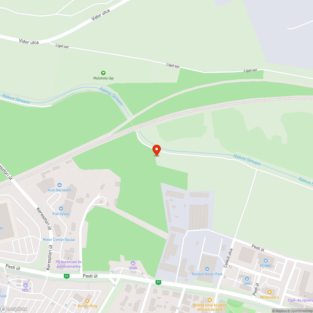 Kettétört fa bejelentés helye