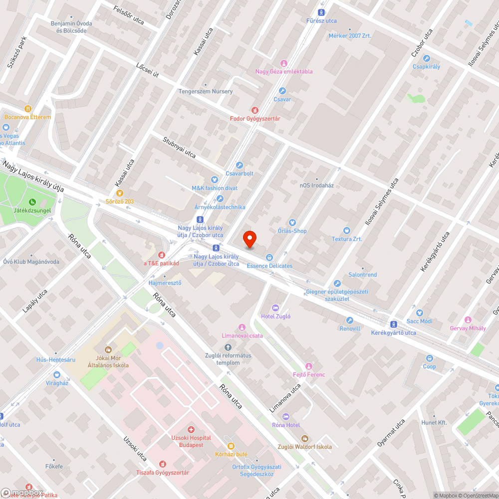 Kidőlt fa utáni feltört járda bejelentés helye