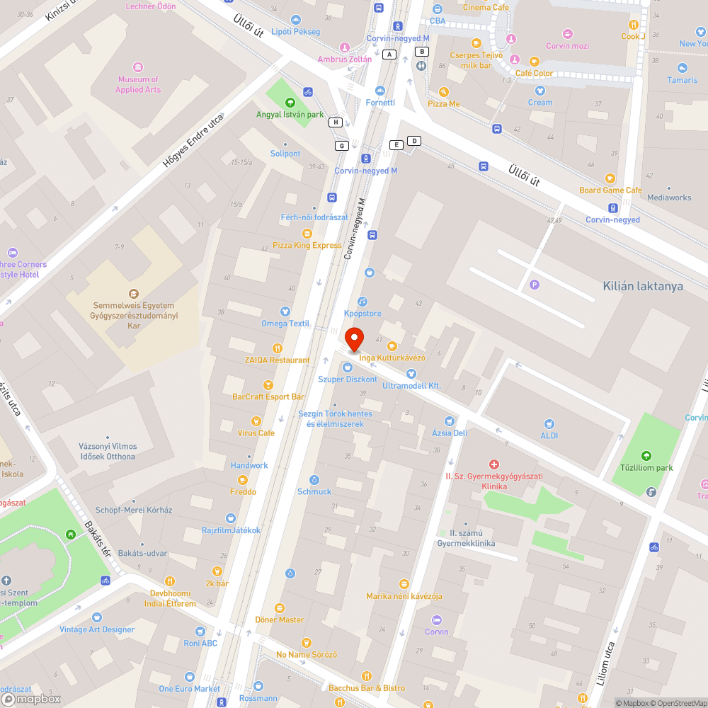 Kátyús, megrepedezett az úttest a Tűzoltó utcában bejelentés helye