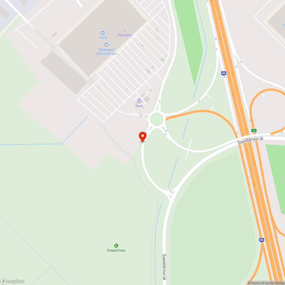 Nem működik az egyik közvilágítási lámpa a soroksári Tesco körforgalmának közelében bejelentés helye