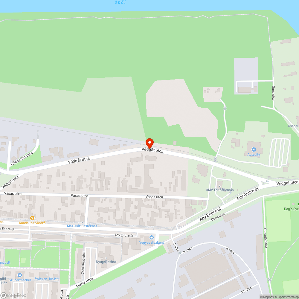 Csepel védgát utcai szemét bejelentés helye