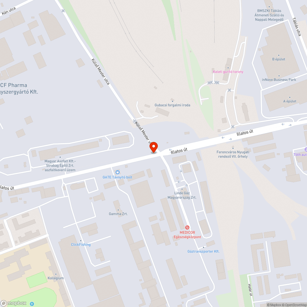 Külső Mester út - Illatos út csomópont forgalomtechnikai módosítása bejelentés helye