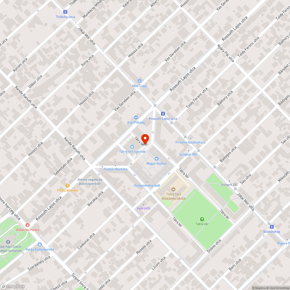 Hibás járda bejelentés helye