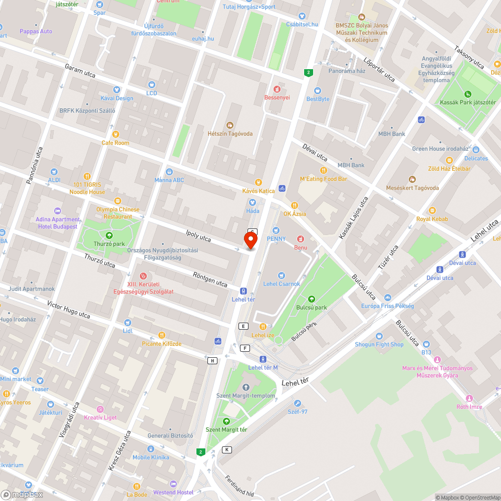 Buszsávban kátyú bejelentés helye