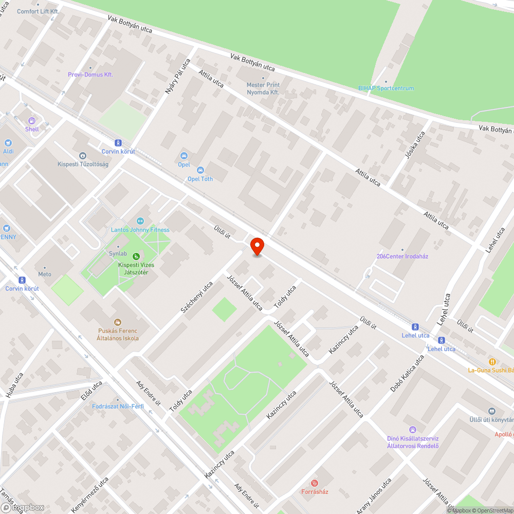 Jeges járda az Üllői út 19. kerületi szakaszán bejelentés helye