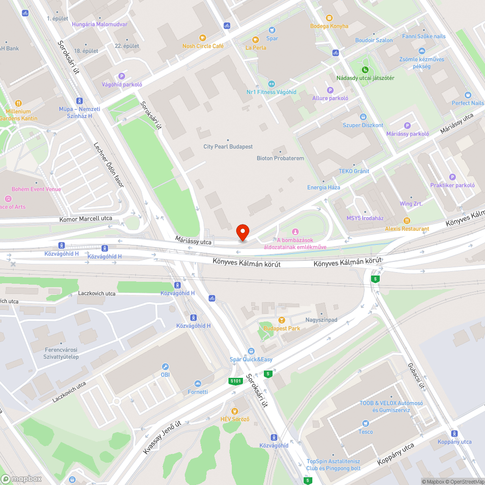 kátyú a hídnál bejelentés helye