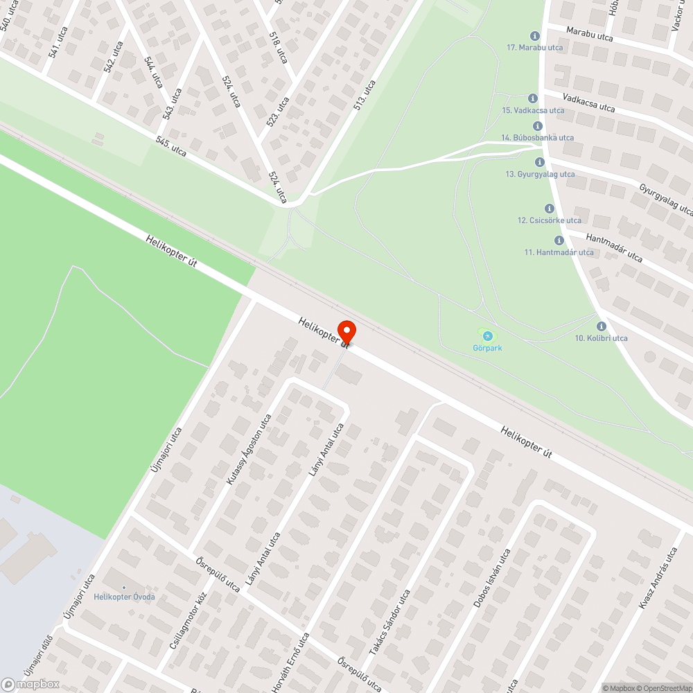 Gondozatlan parkerdő a Helikopter út mentén bejelentés helye