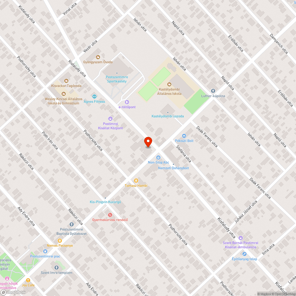 BP XVIII. Nemes u. - Kisfaludy utca lámpa beállítás bejelentés helye