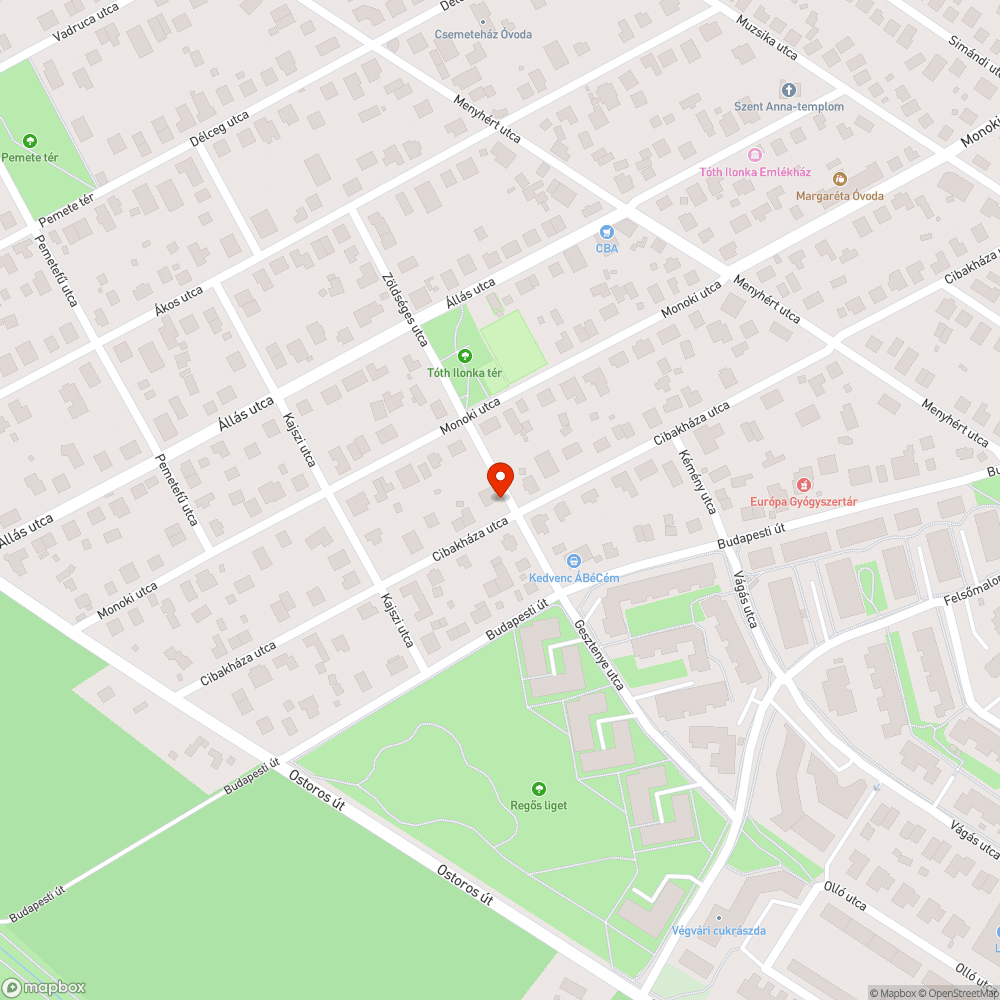 Elhagyott törött autó bejelentés helye