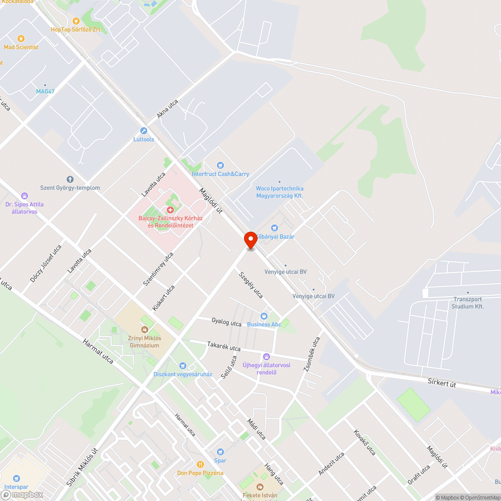 Megdöntött oszlop bejelentés helye