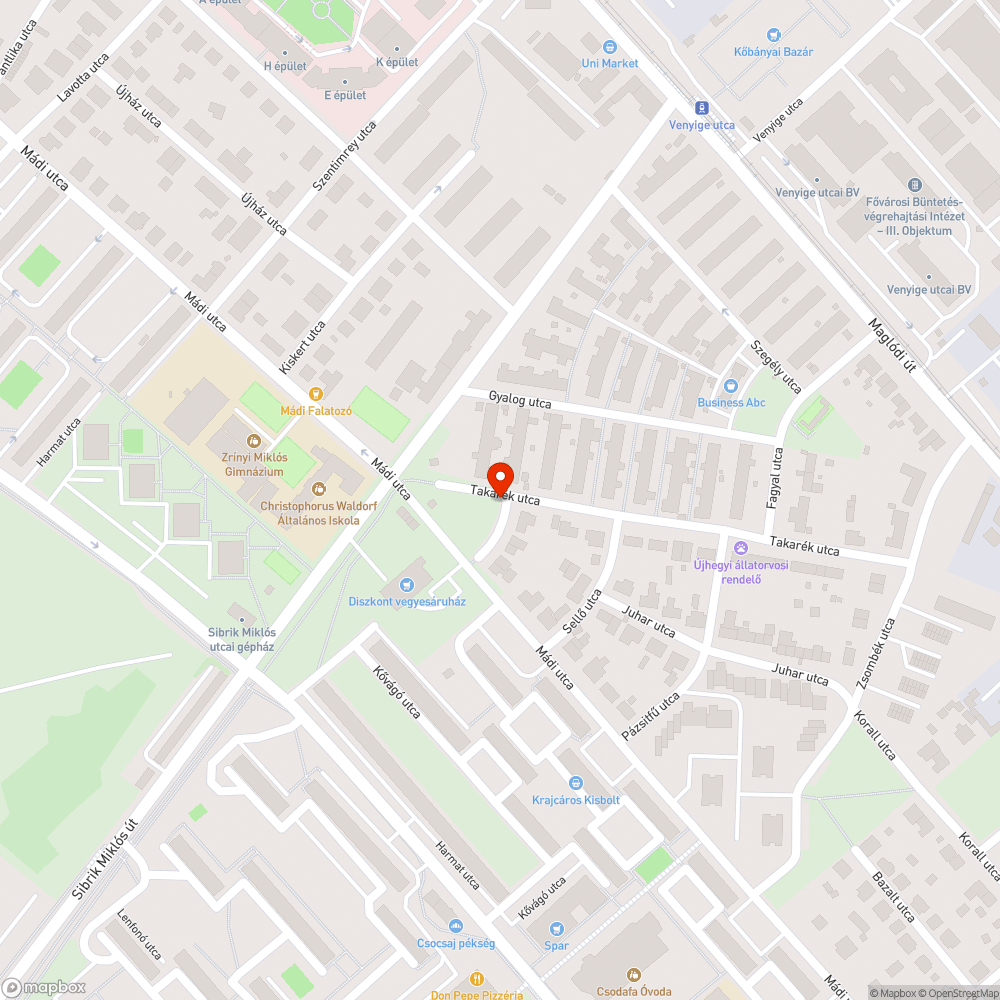 Üres fémkeret bejelentés helye