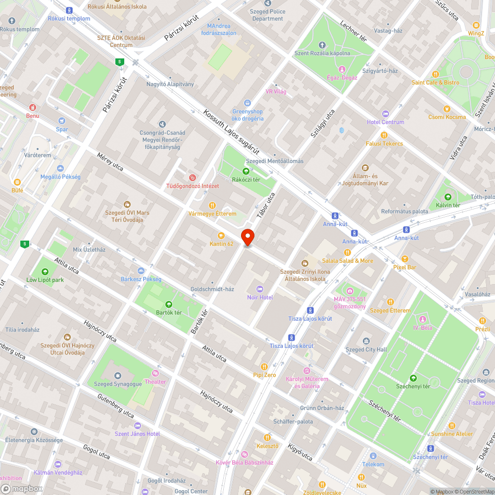 Oszlophegyek a belvárosban! bejelentés helye