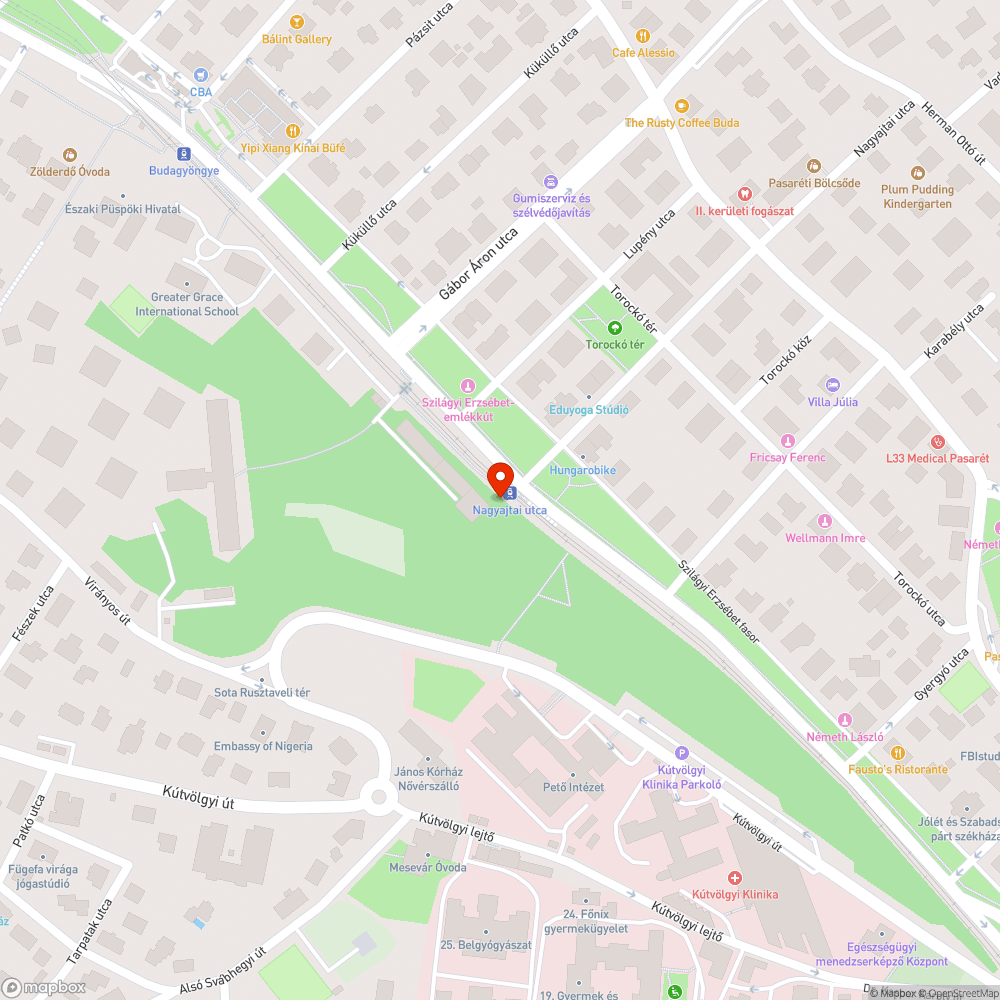 Nagyajtai u. villamos megálló bejelentés helye