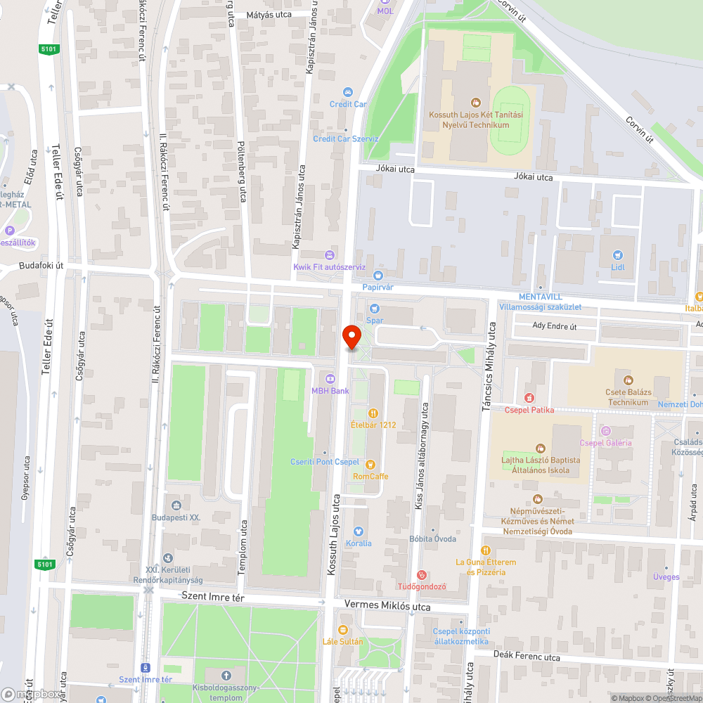 Régóta felbontott burkolat bejelentés helye