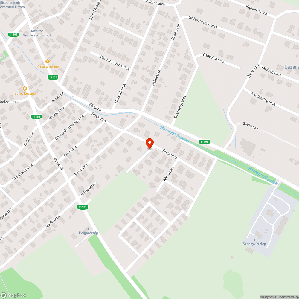 Kiégett lámpa bejelentés helye