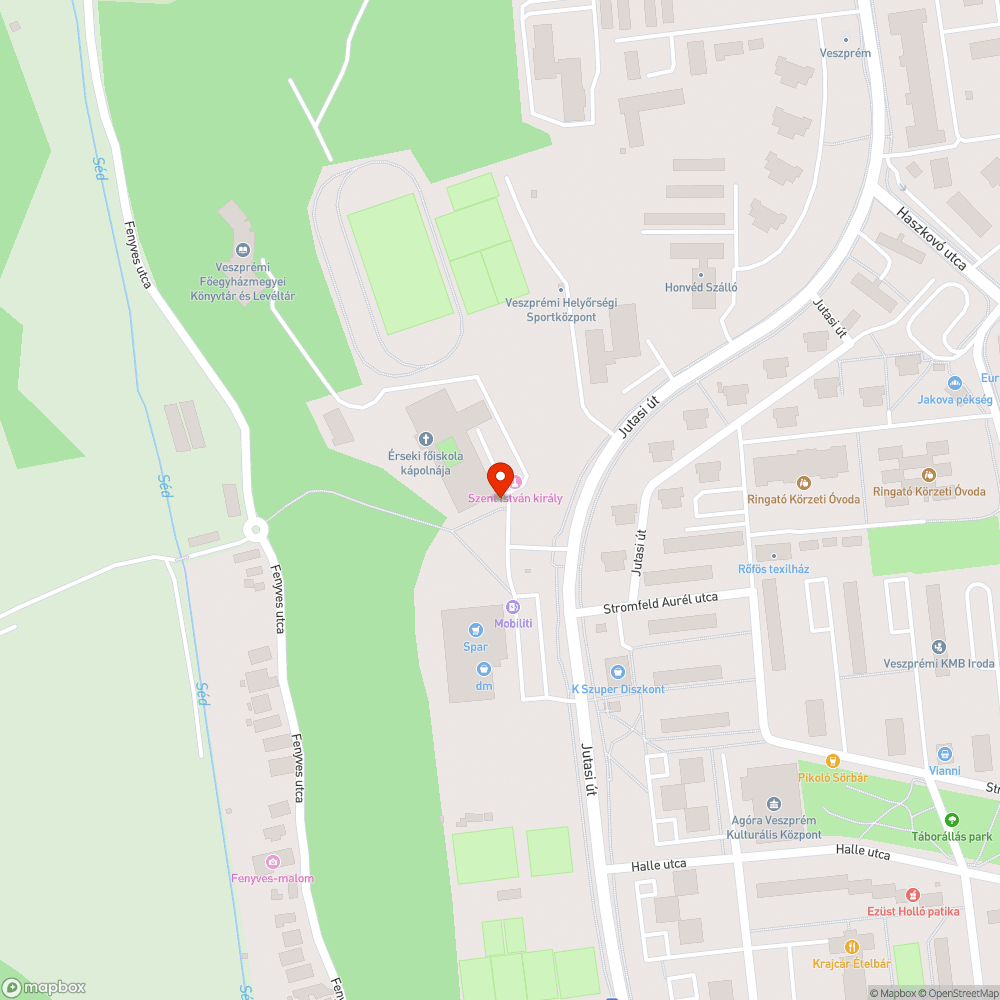 Nem világít az utcai lámpa  a Veszprémi Érseki Hittudományi Főiskola bejáratánál bejelentés helye