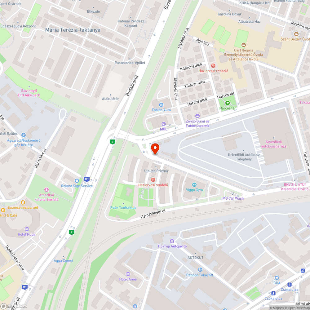 Ajnácskő utcai látens zebra bejelentés helye