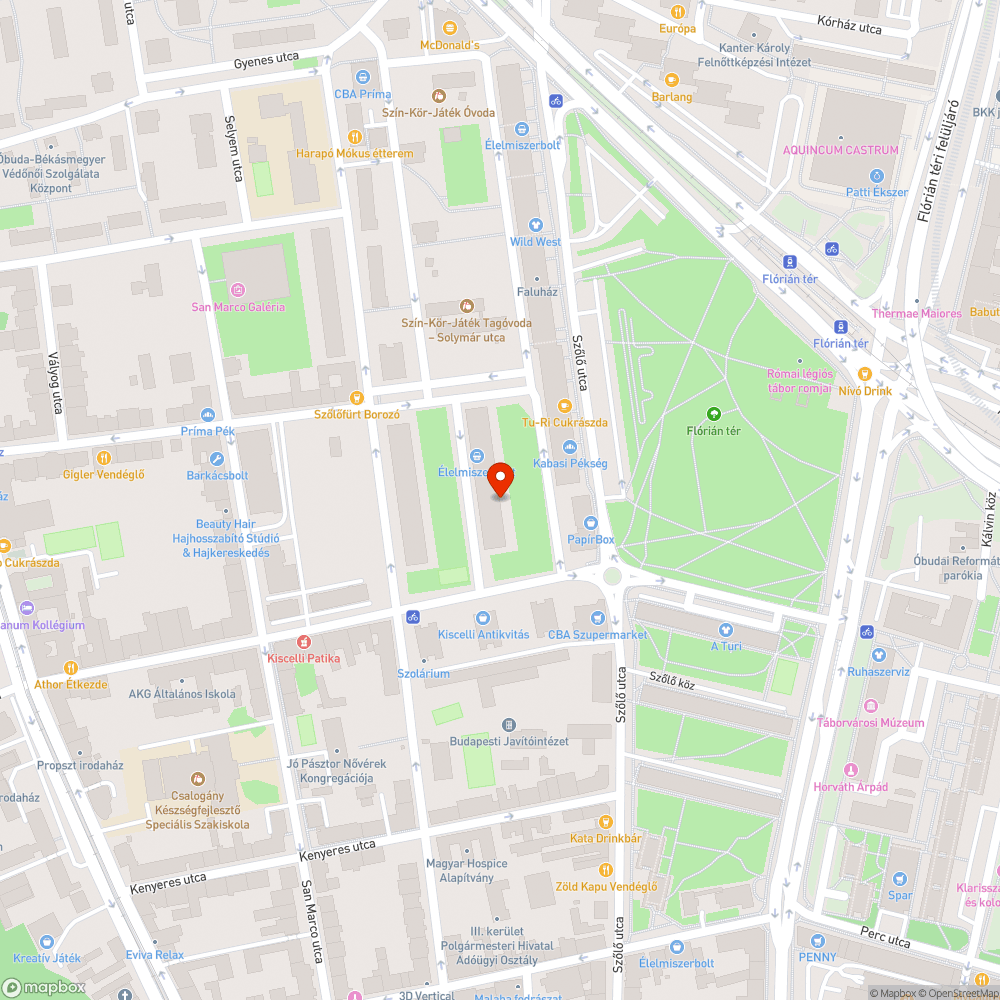 Solymár utcai szeméttenger bejelentés helye