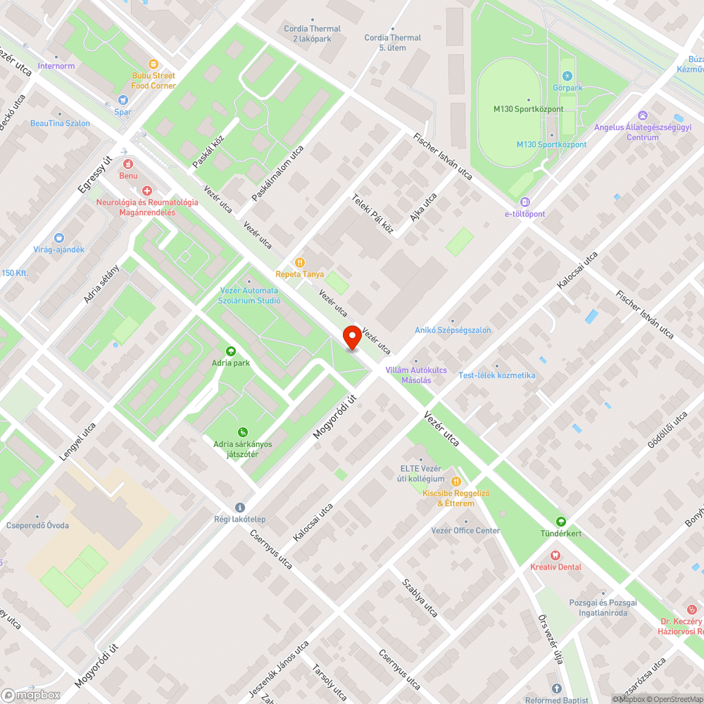 Felnyomódott, töredezett járdaszakasz bejelentés helye