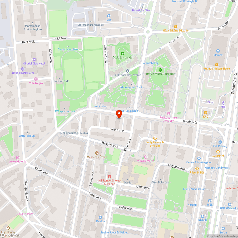 Lenyesett faagak, szemet bejelentés helye