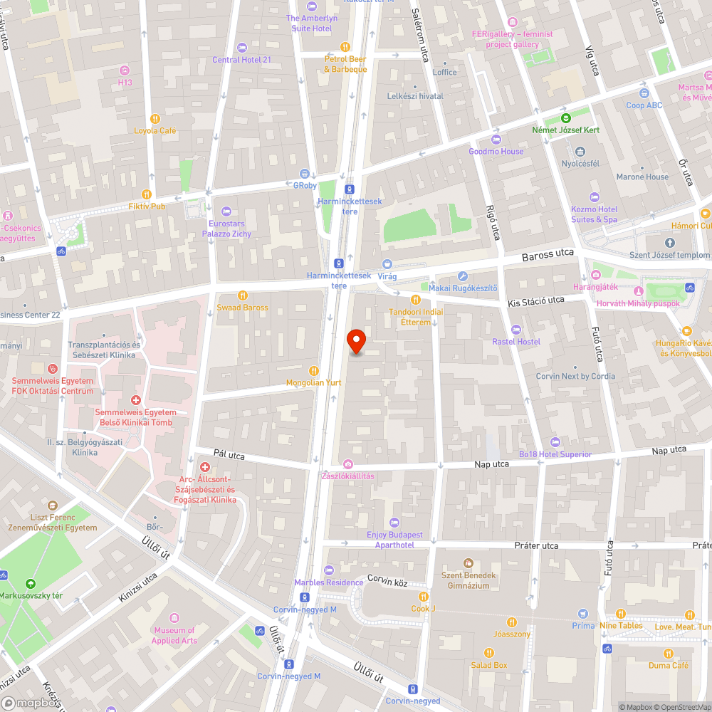 utcai pad bejelentés helye