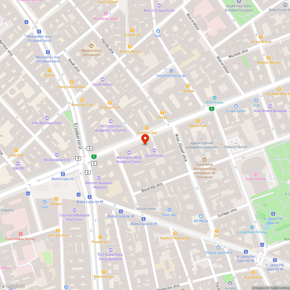 Rákóczi úton ( Osvát utcánál ) a gyalogosok zöld jelzése nagyon rövid bejelentés helye