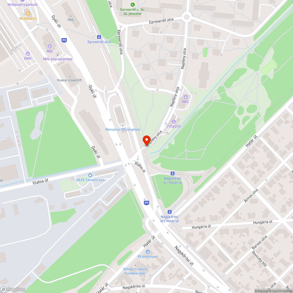 Szemét bejelentés helye