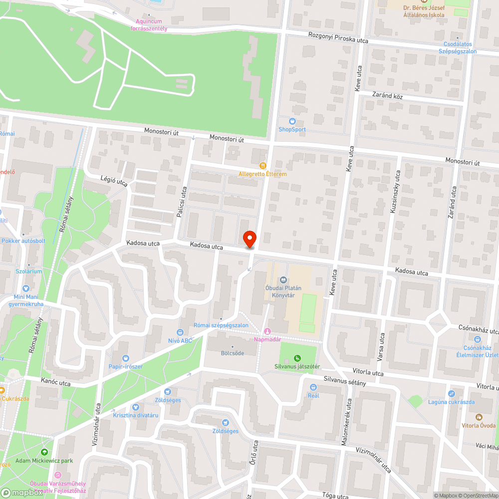 Kátyú bejelentés helye