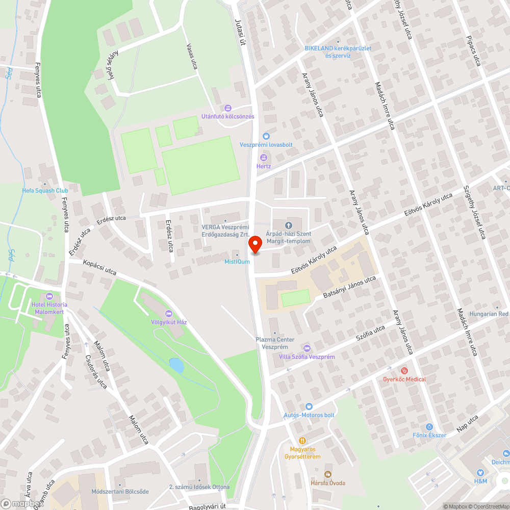 Hibás közvilágítás az Árpád-házi Szent Margit-templom előtt bejelentés helye