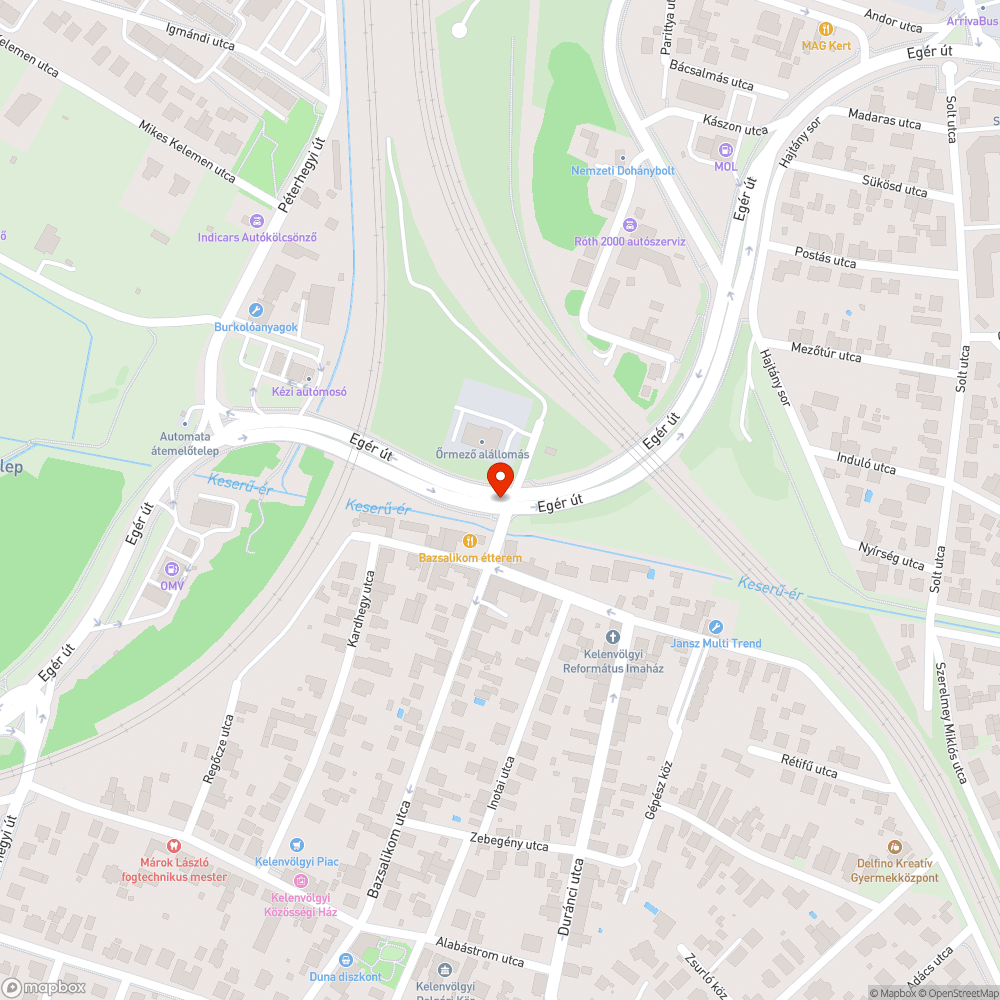 Bazsalikom utca/egér út lámpa hangolása bejelentés helye