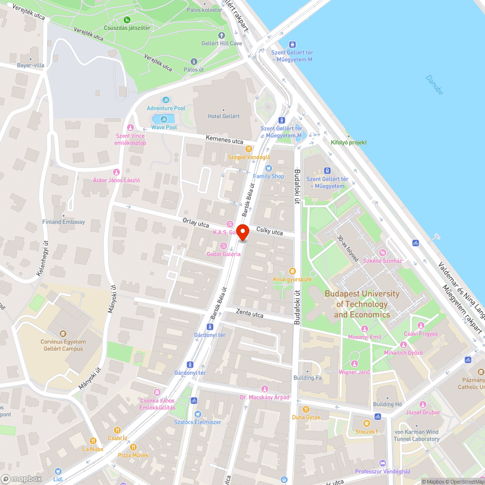 Bartók Béla út belső szakasza bejelentés helye