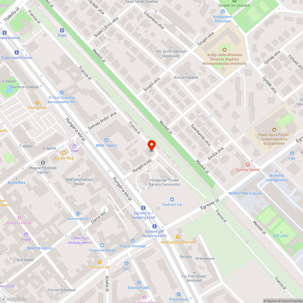 Kátyúk a Francia úton bejelentés helye