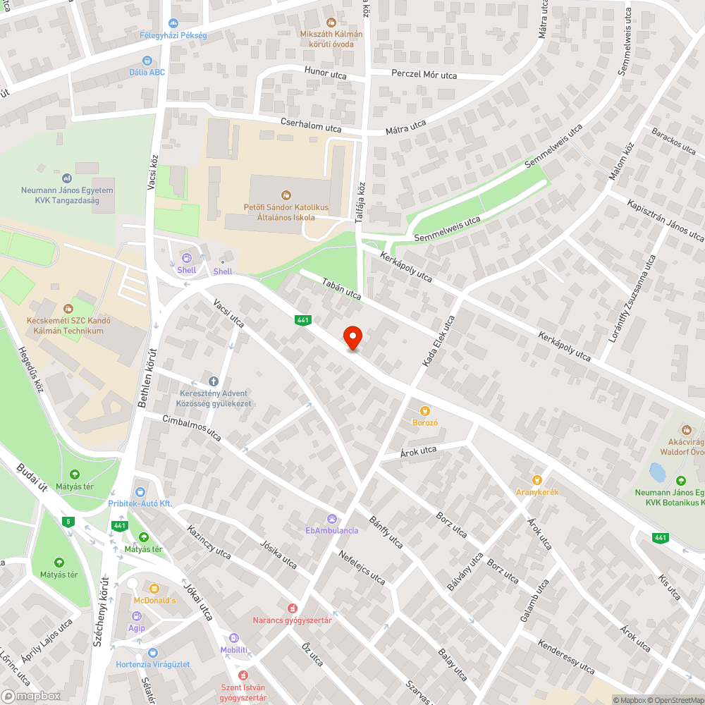 Balesetveszélyes buszmegálló a Bethlen körúton bejelentés helye