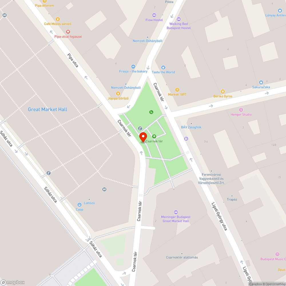 Kidőlt poller a Nagy Vásárcsarnoknál bejelentés helye