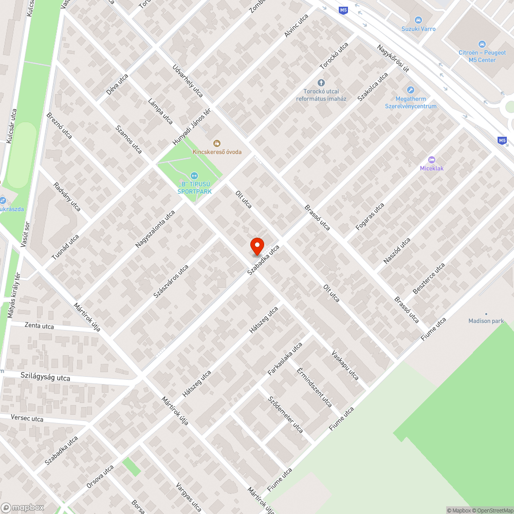 Buszmegálló üvegtető bejelentés helye