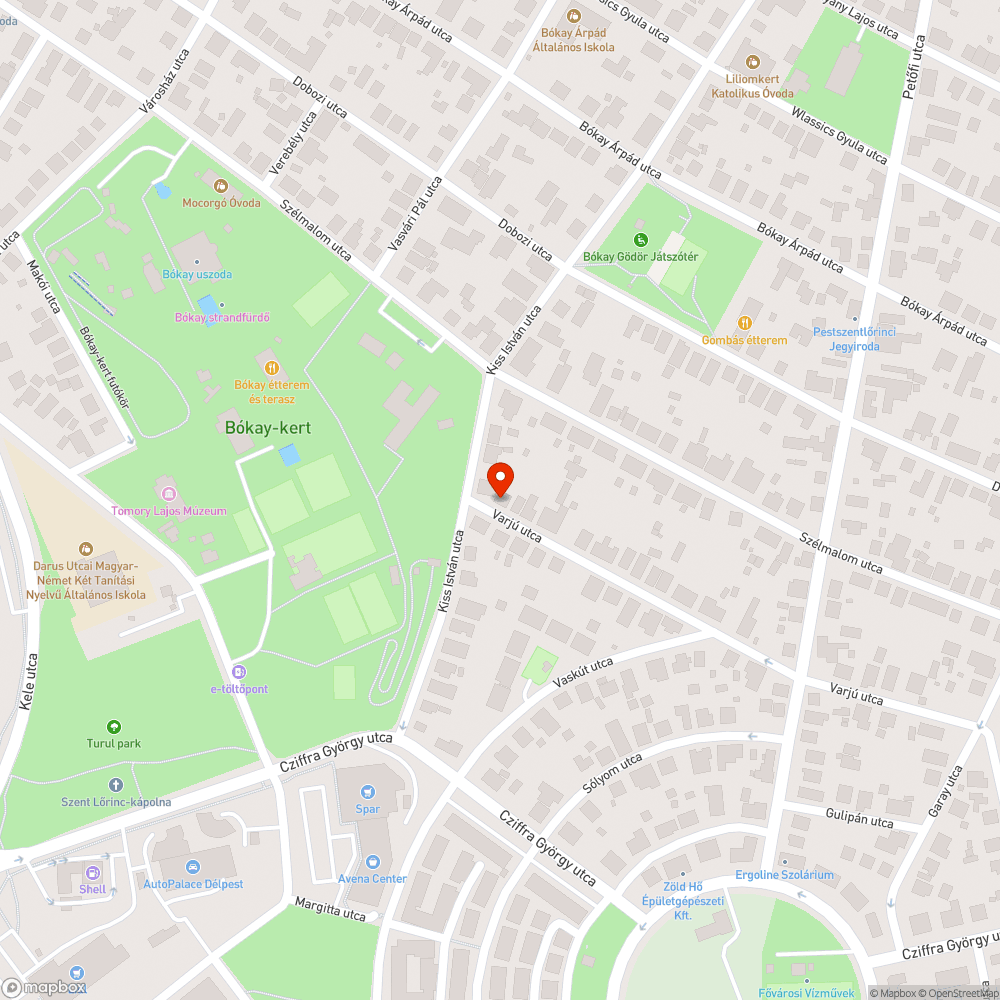 Kiss István és Varjú utca kereszteződése bejelentés helye