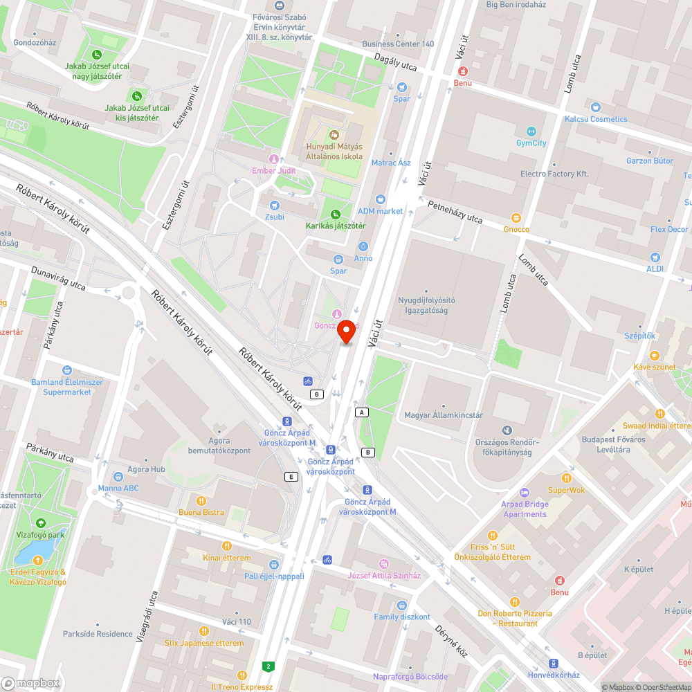 Kátyú bejelentés helye