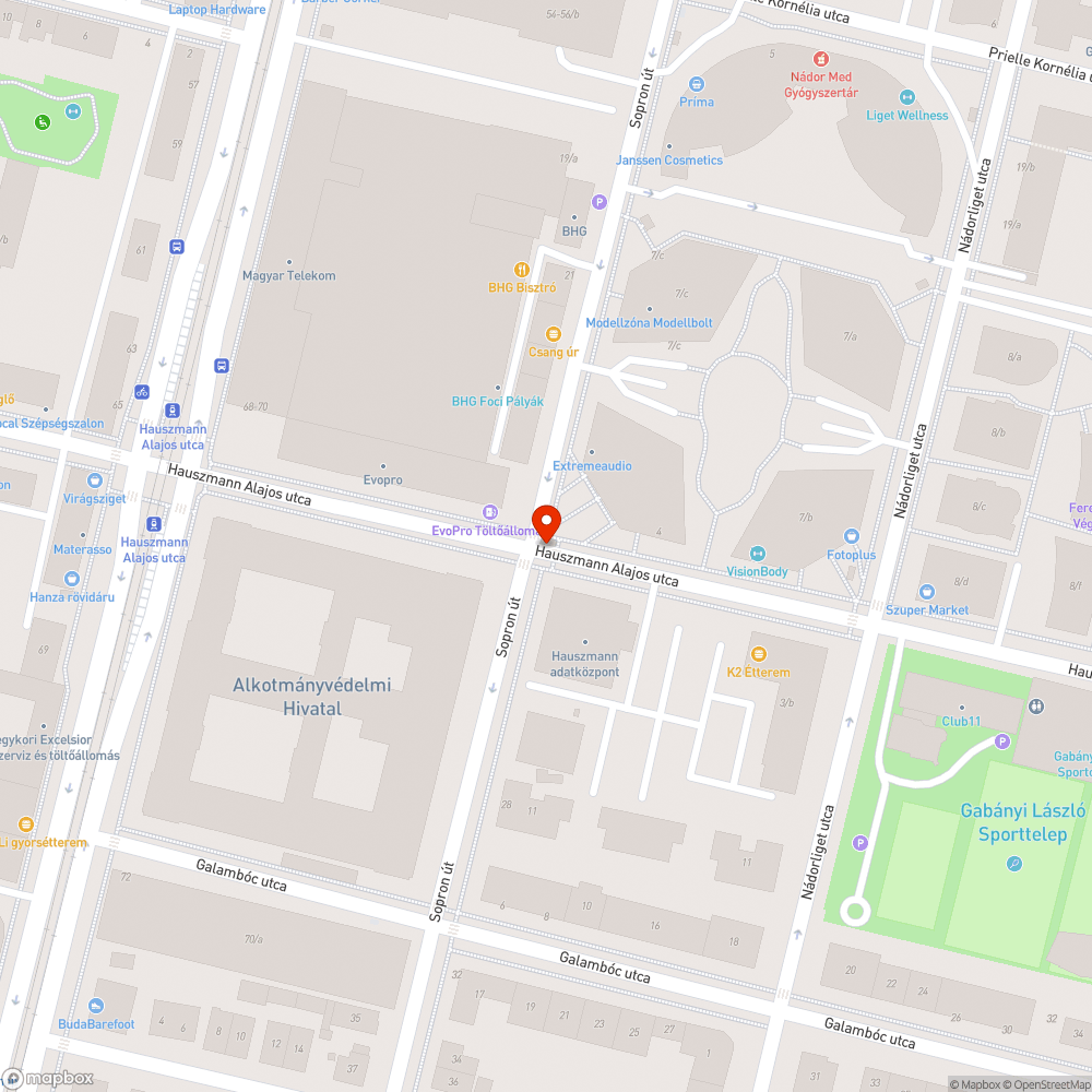 Veszélyes kátyú bejelentés helye